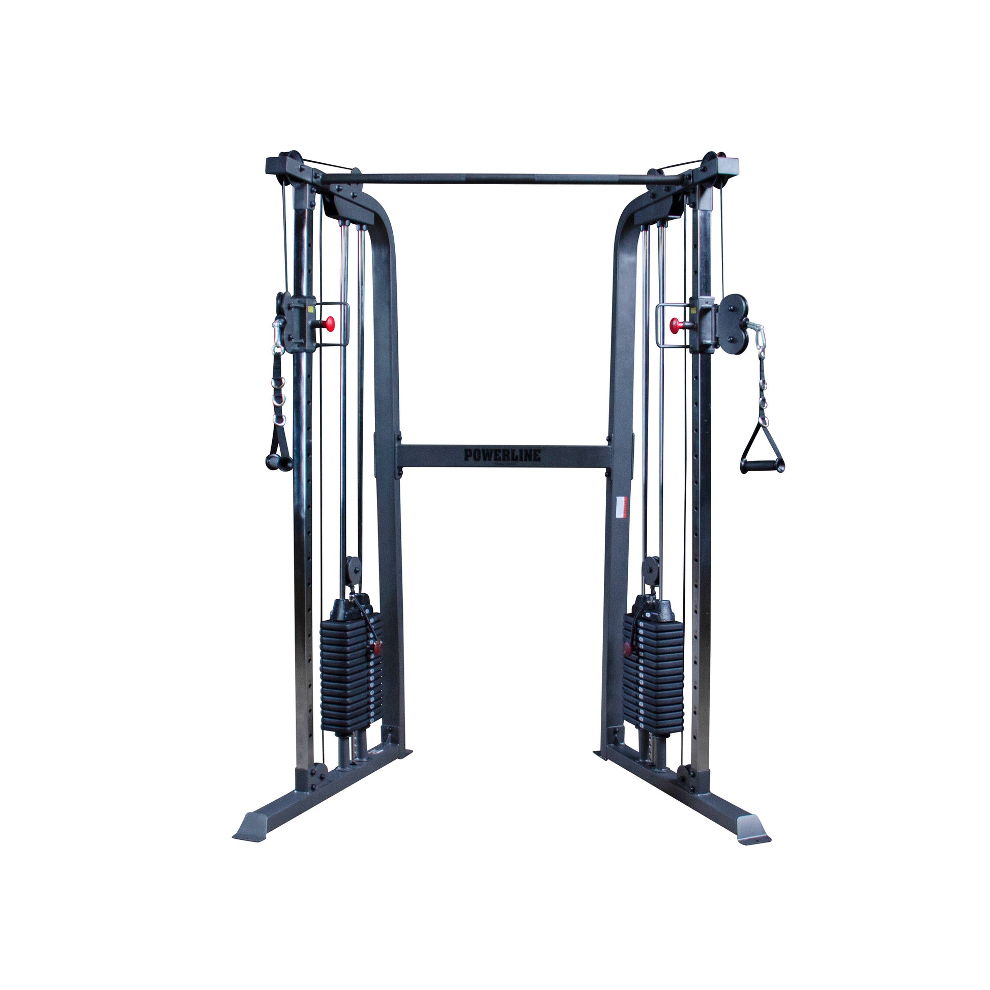 Body-Solid Powerline PFT100 Functional Trainer front view – full gym station with dual adjustable pulleys.