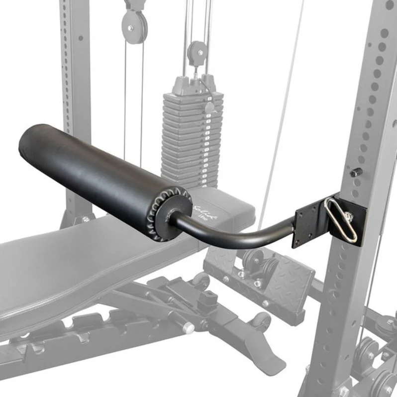 Body-Solid Pro ClubLine SPRLHD Leg Hold Down for SPR500, SPR1000 & GPR400 Power Racks | Rack-Mounted Support Roller