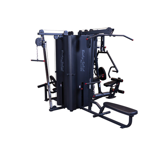 Body-Solid S1000 Pro ClubLine 4-Stack Gym – Full Front View of All Four Stations