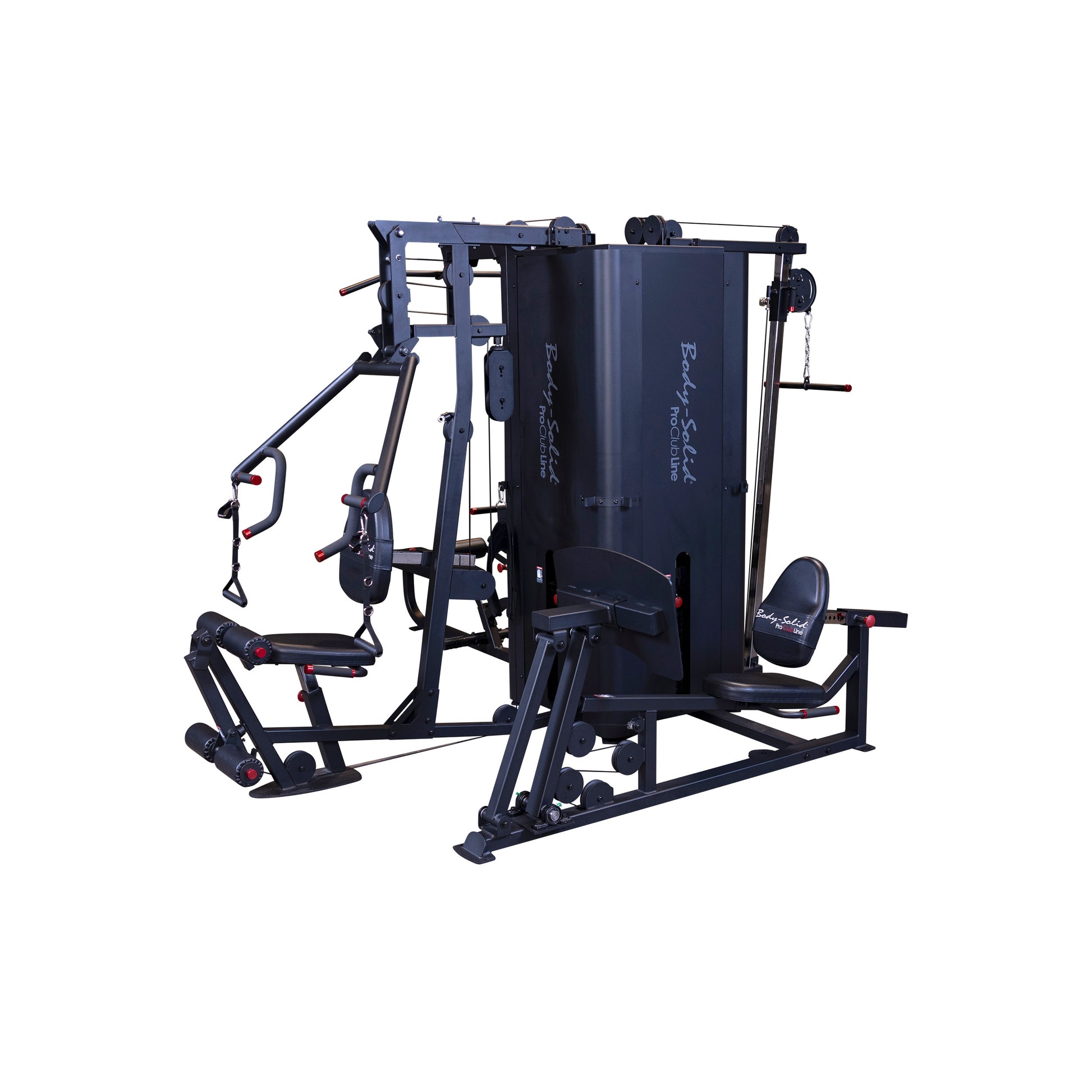 Body-Solid S1000 Pro ClubLine 4-Stack Gym – Full Front View of All Four Stations
