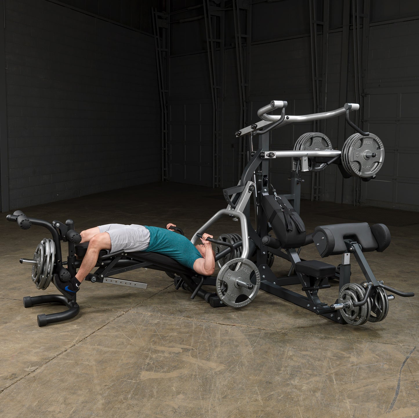 Body-Solid SBL460P4 leverage gym chest press station with adjustable arms