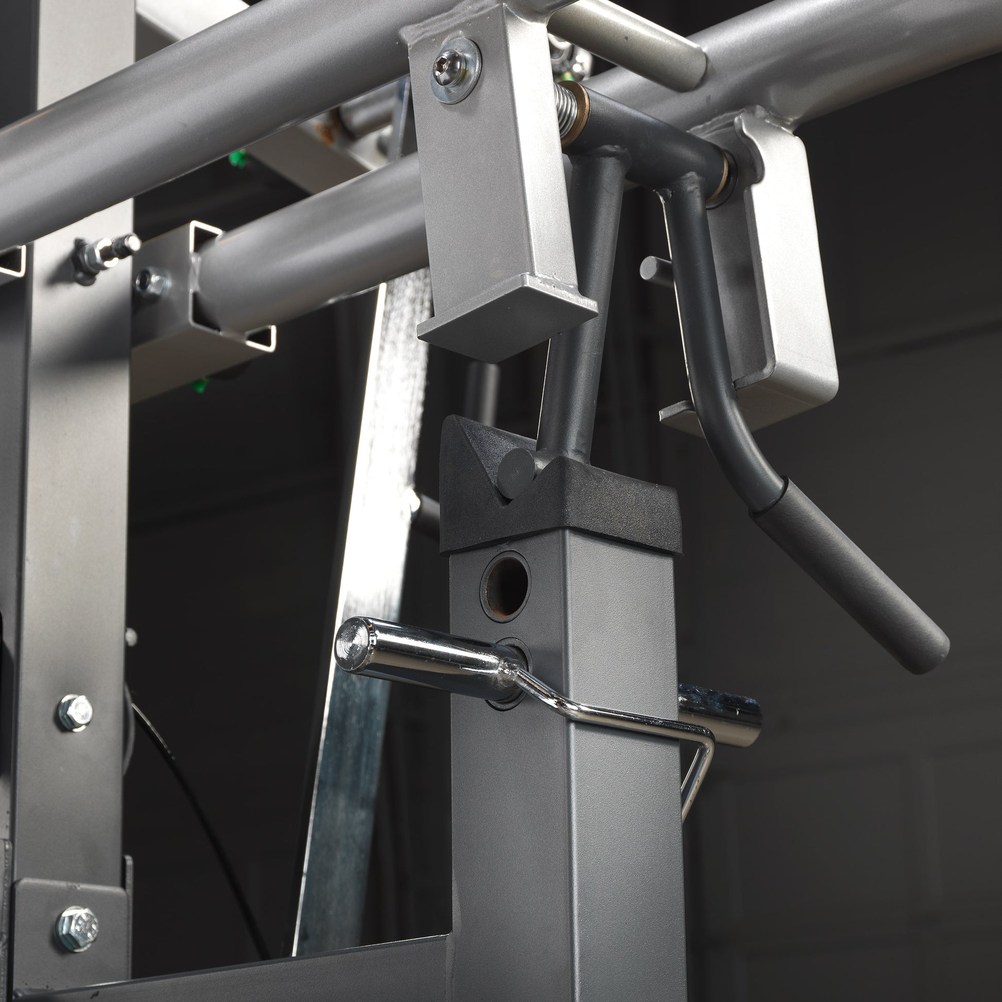 Close-up of Body-Solid SBL460P4 gym frame and durable steel construction