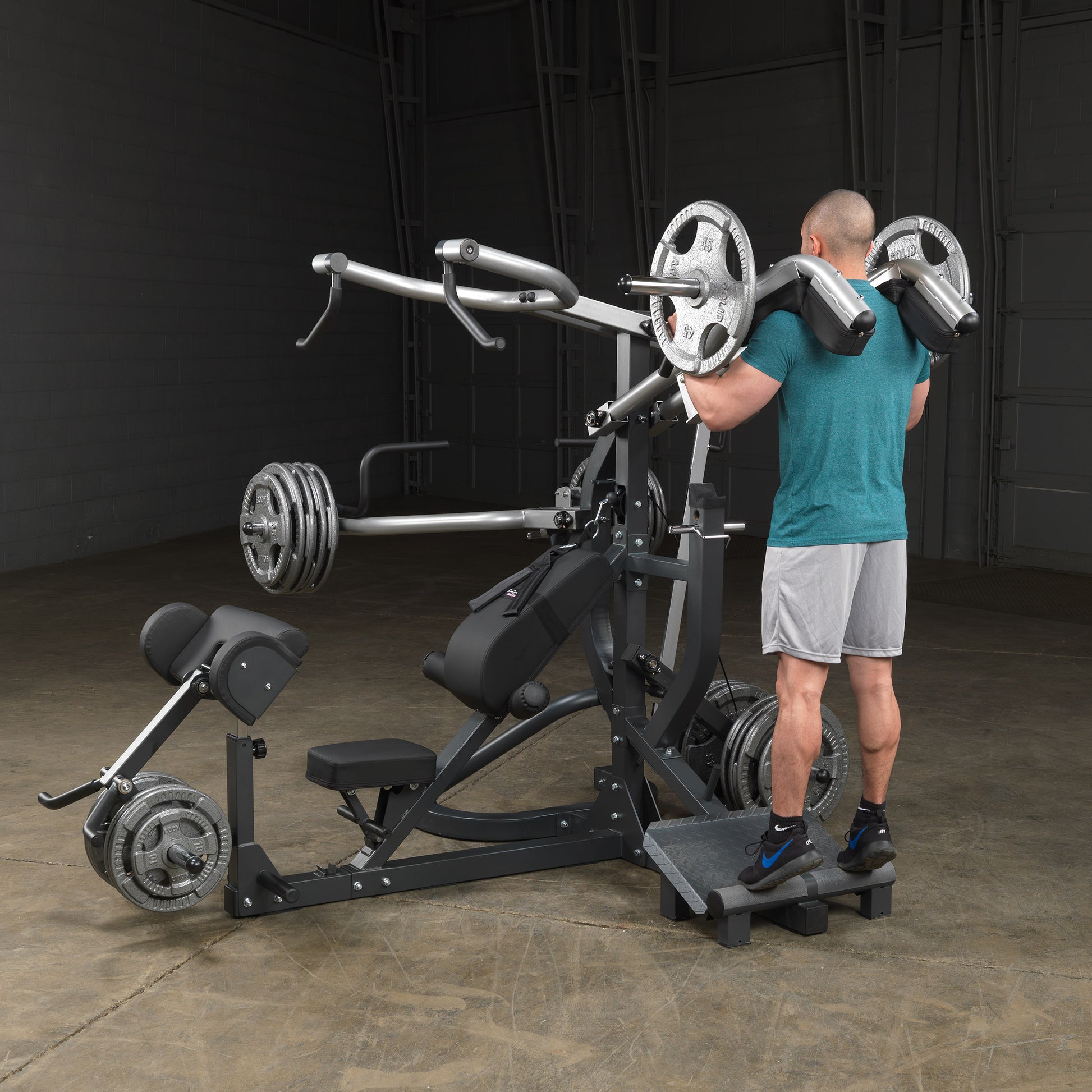 Body-Solid SBL460P4 leg press and squat station for lower body workouts