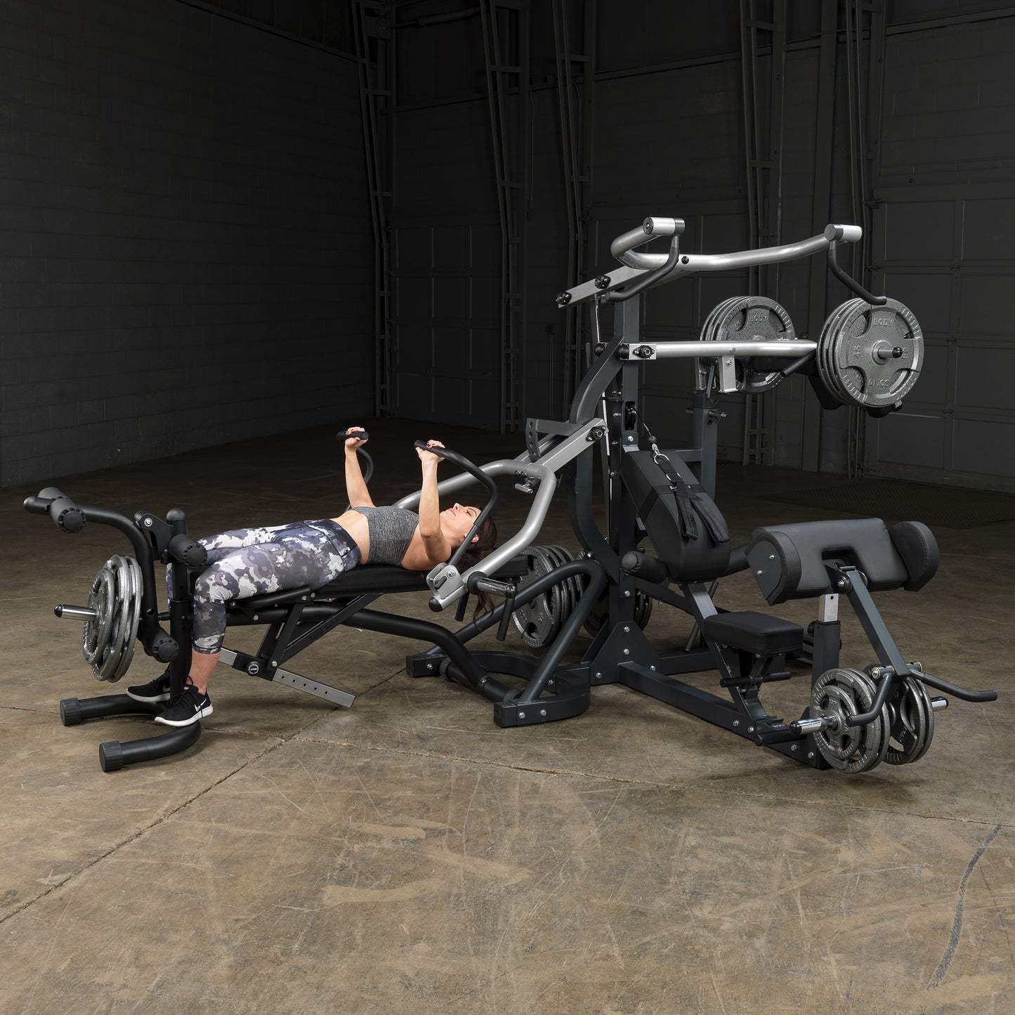 Body-Solid SBL460P4 leverage gym chest press station with adjustable arms