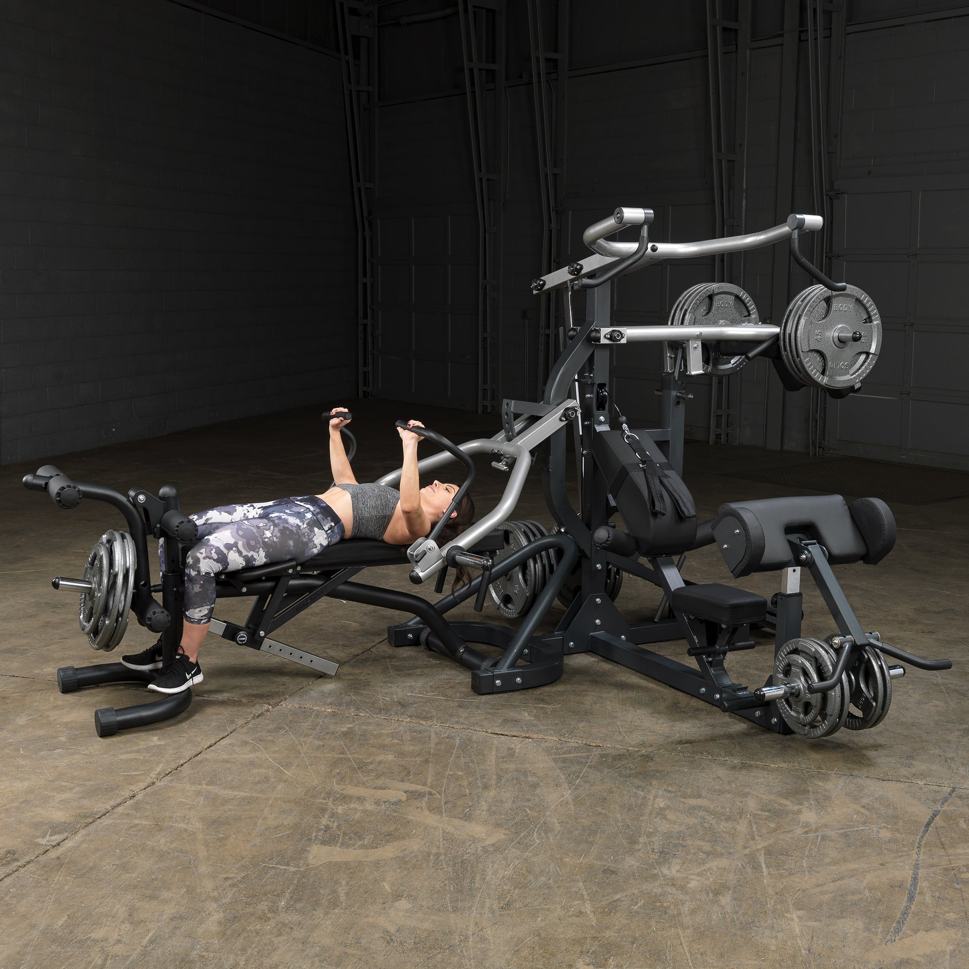 Body-Solid SBL460P4 leverage gym chest press station with adjustable arms