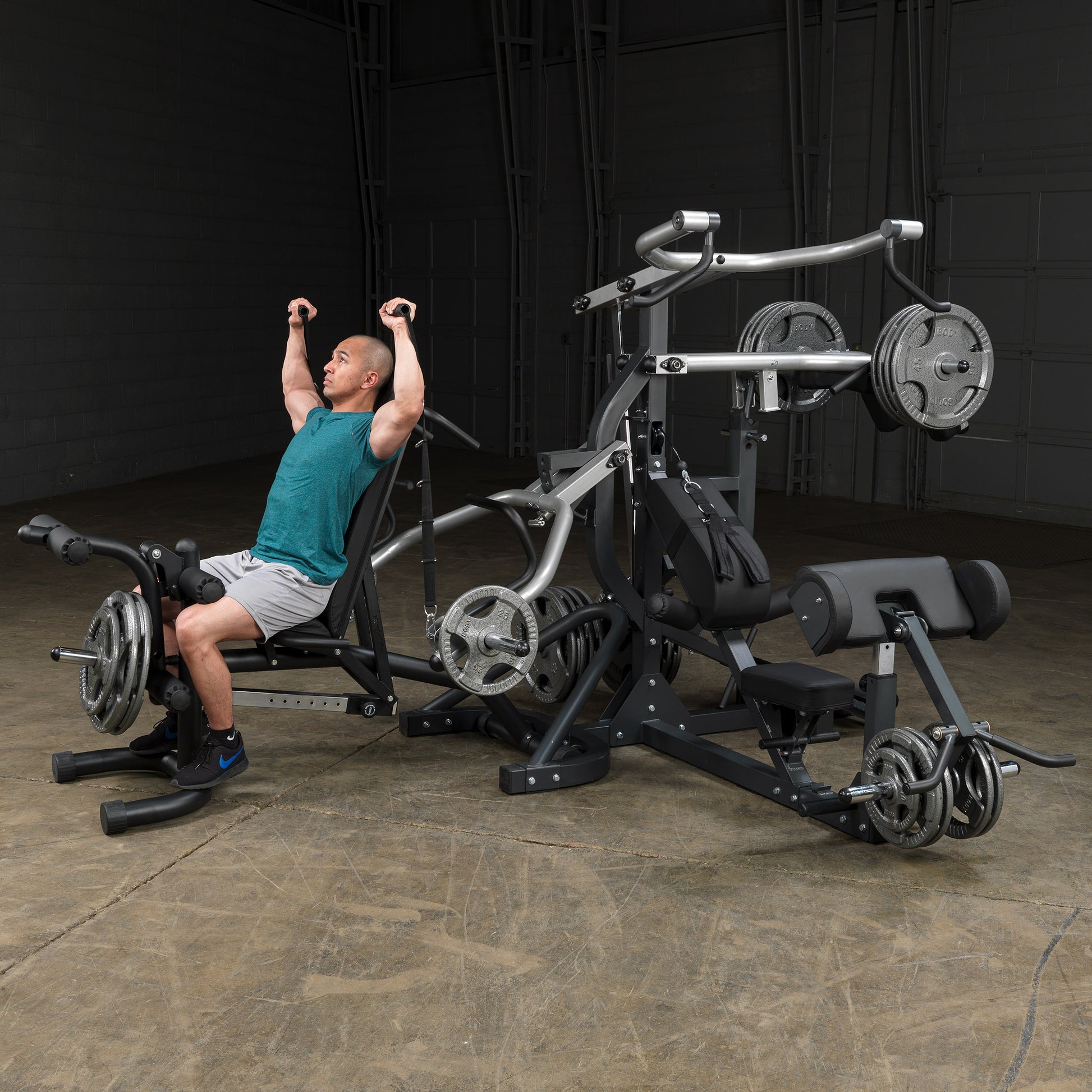 Body-Solid SBL460P4 leverage press station with adjustable arms