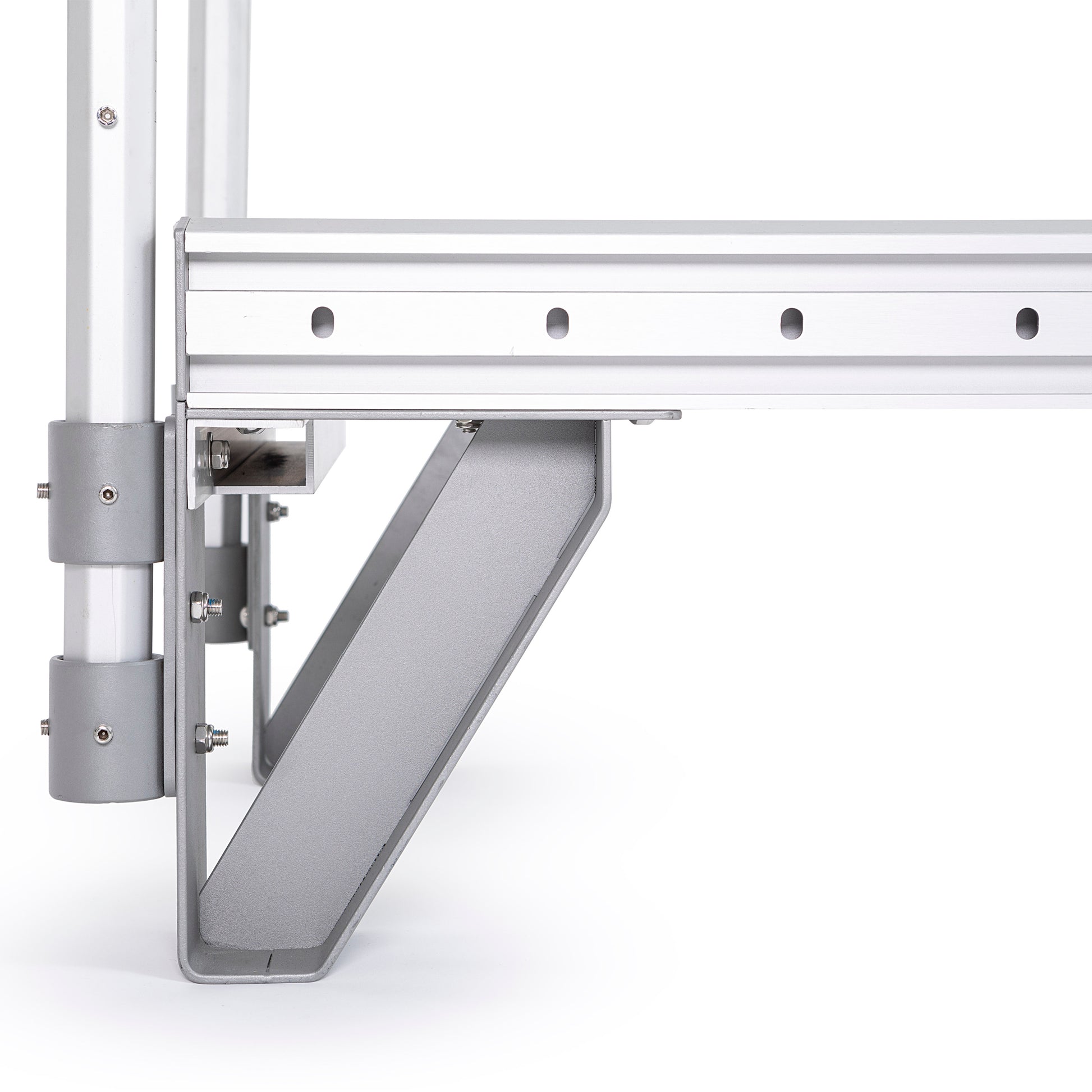Close-up of the aluminum frame on the Elina Pilates Mentor Reformer