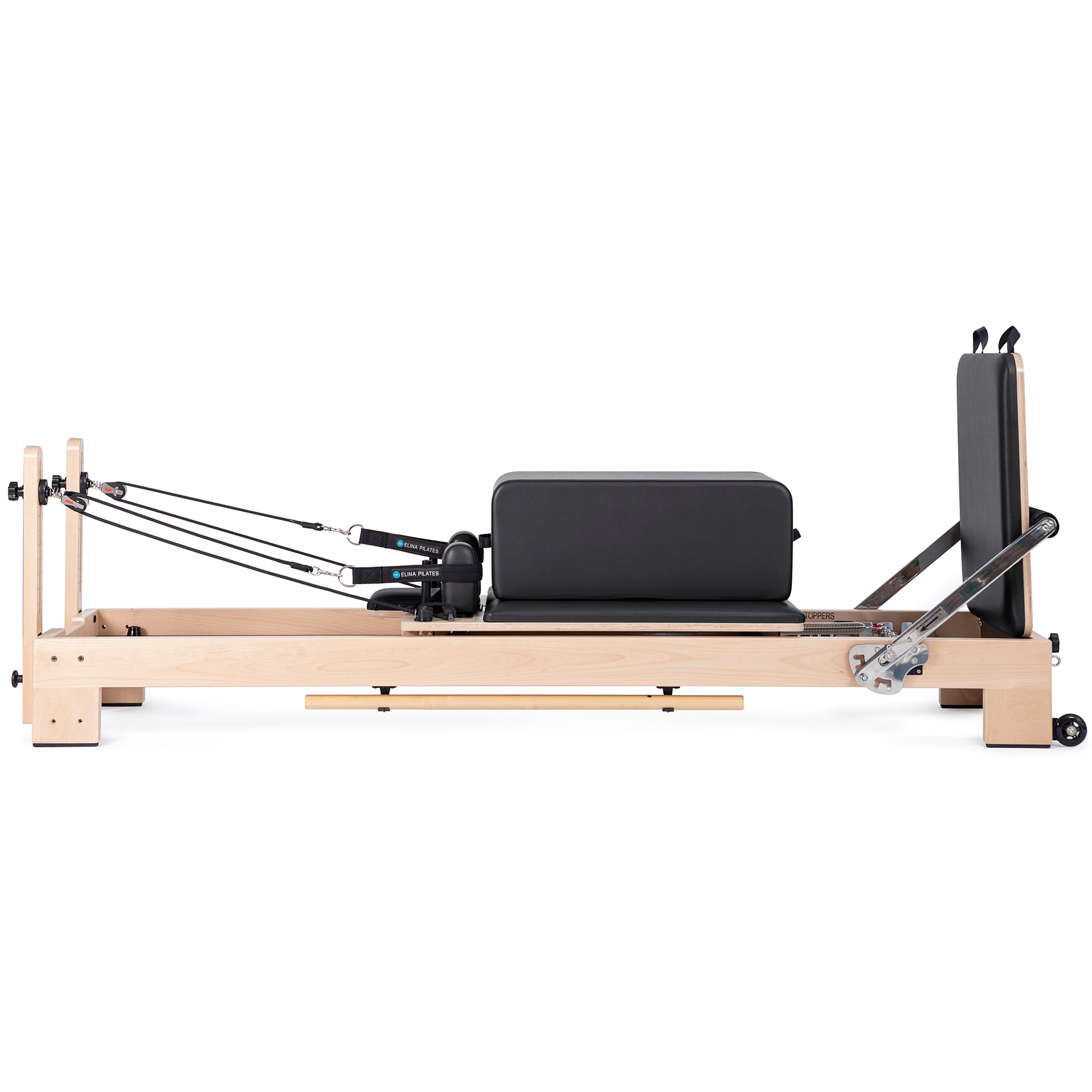 Full bundle accessories—including wooden pike, jumpboard, box, handles, and springs—for the Lignum Reformer