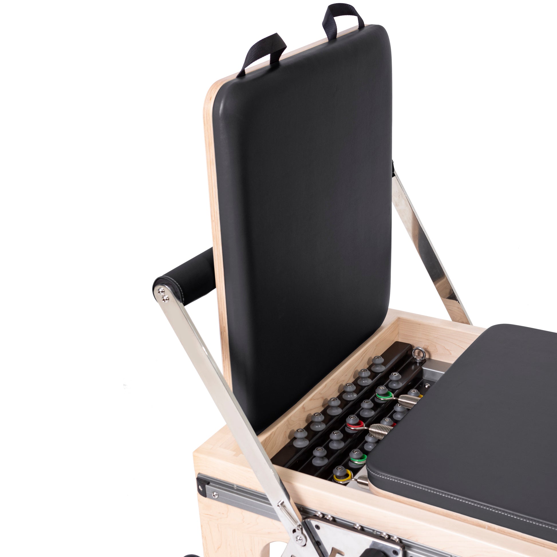 Quick-release footbar mechanism of the Elina Pilates Master Instructor™ Reformer