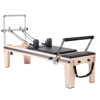 Full view of Elina Pilates Physio Reformer Master Instructor™ with Mini‑Tower in black upholstery