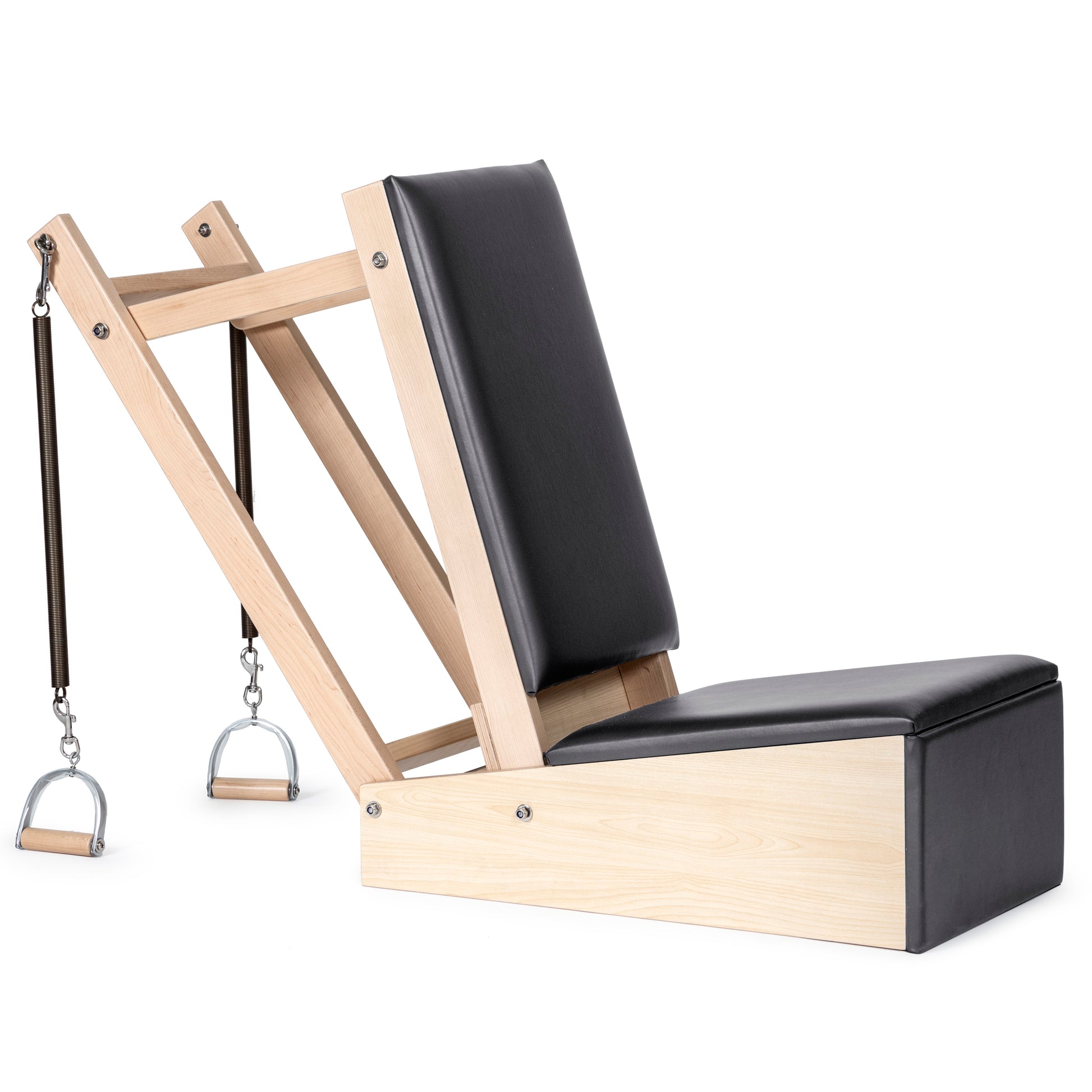 Elina Pilates Baby Chair in Black showing ergonomic design and upholstery