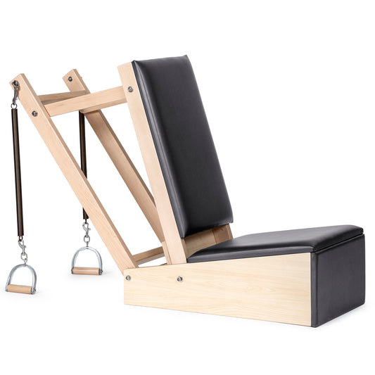 Elina Pilates Baby Chair in Black showing ergonomic design and upholstery