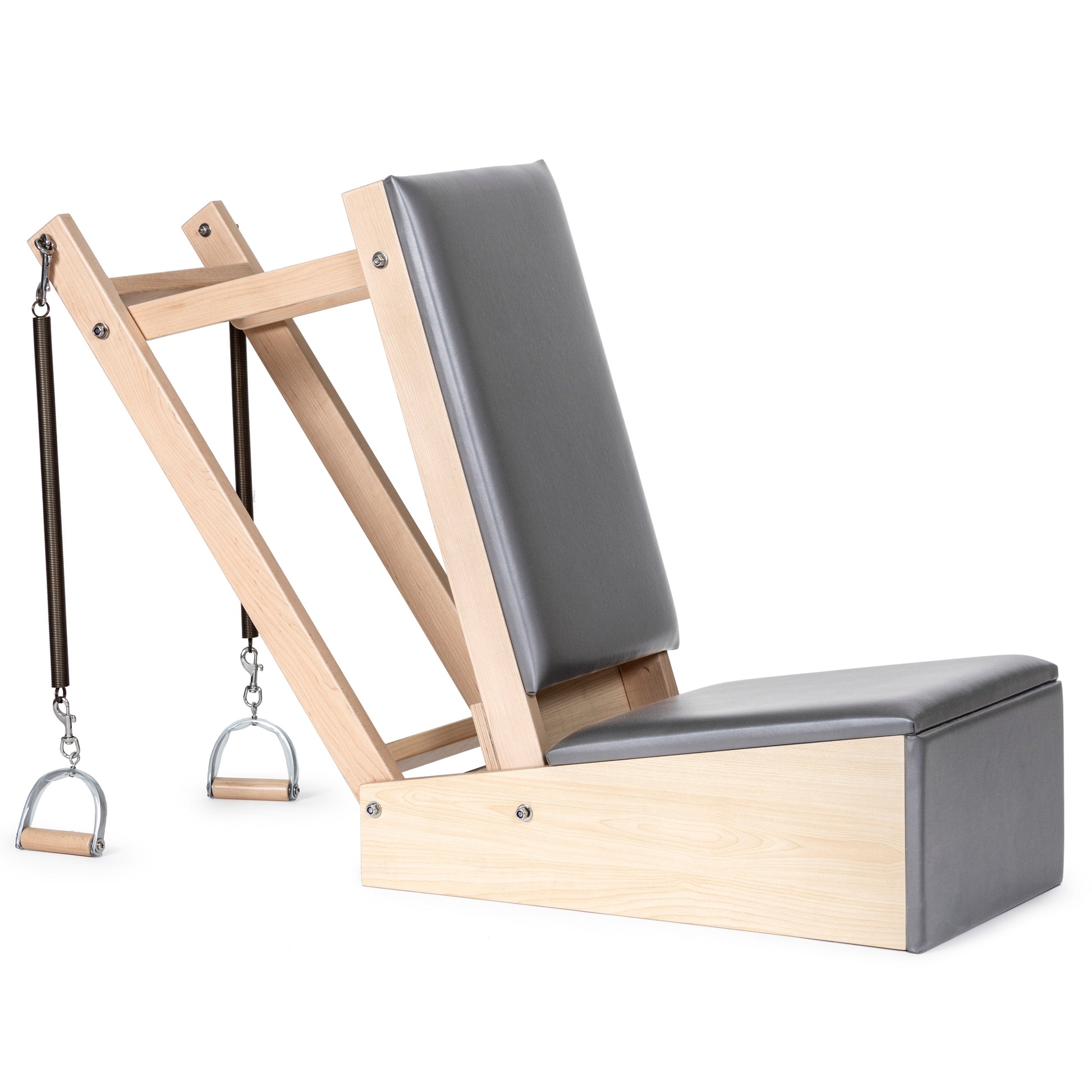 Elina Pilates Baby Chair in grey showing ergonomic design and upholstery
