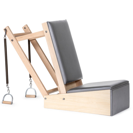 Elina Pilates Baby Chair in grey showing ergonomic design and upholstery