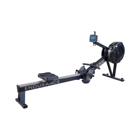 Endurance by Body-Solid R300 Indoor Rower – front view of compact air resistance rowing machine