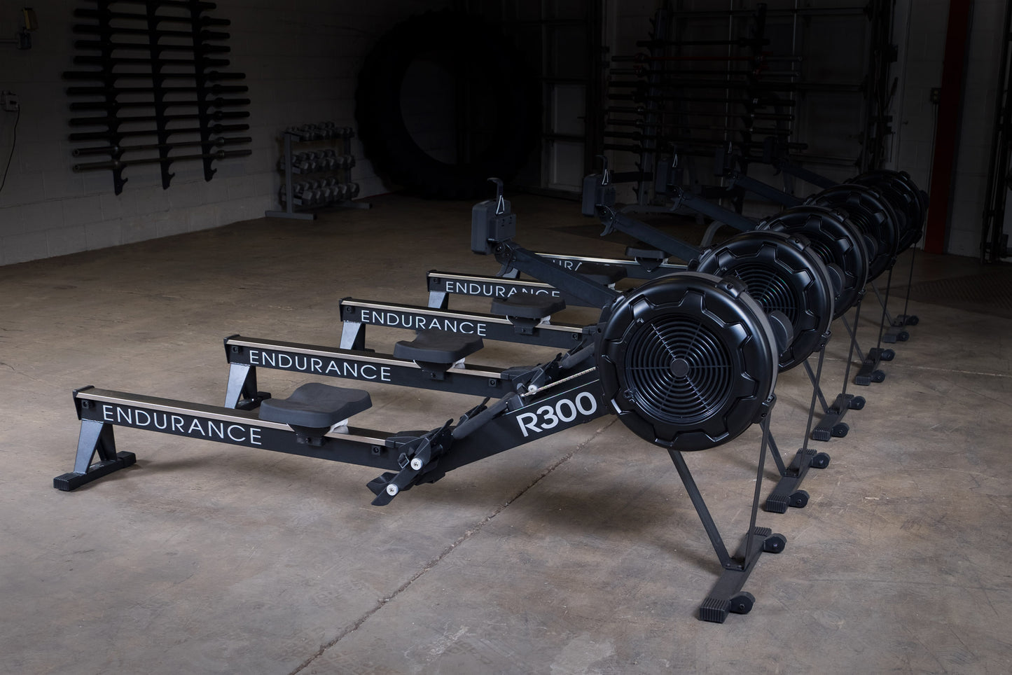 Endurance by Body-Solid R300 Indoor Rower – set up in a gym