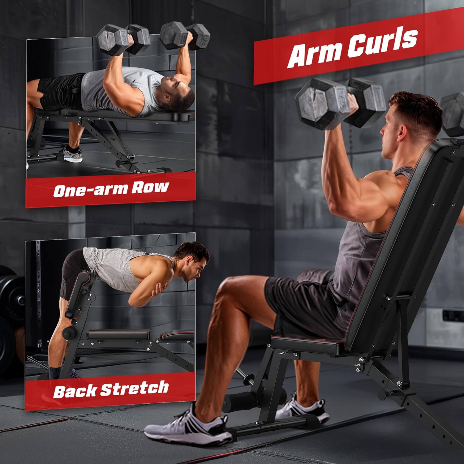 FLYBIRD Multifunctional Weight Bench offers versatility with a wide range of workout options