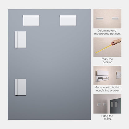 Installation kit for Hasipu mirrors including wall anchors, screws, and mounting brackets