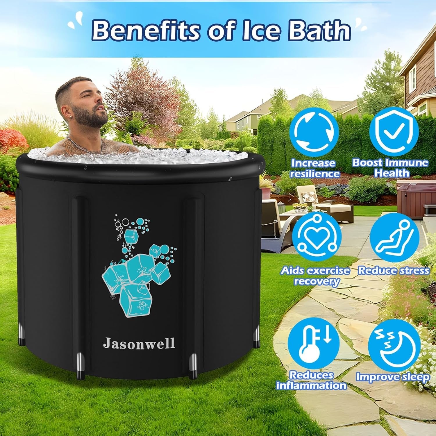 Benefits of using the Jasonwell Ice Bath Tub.
