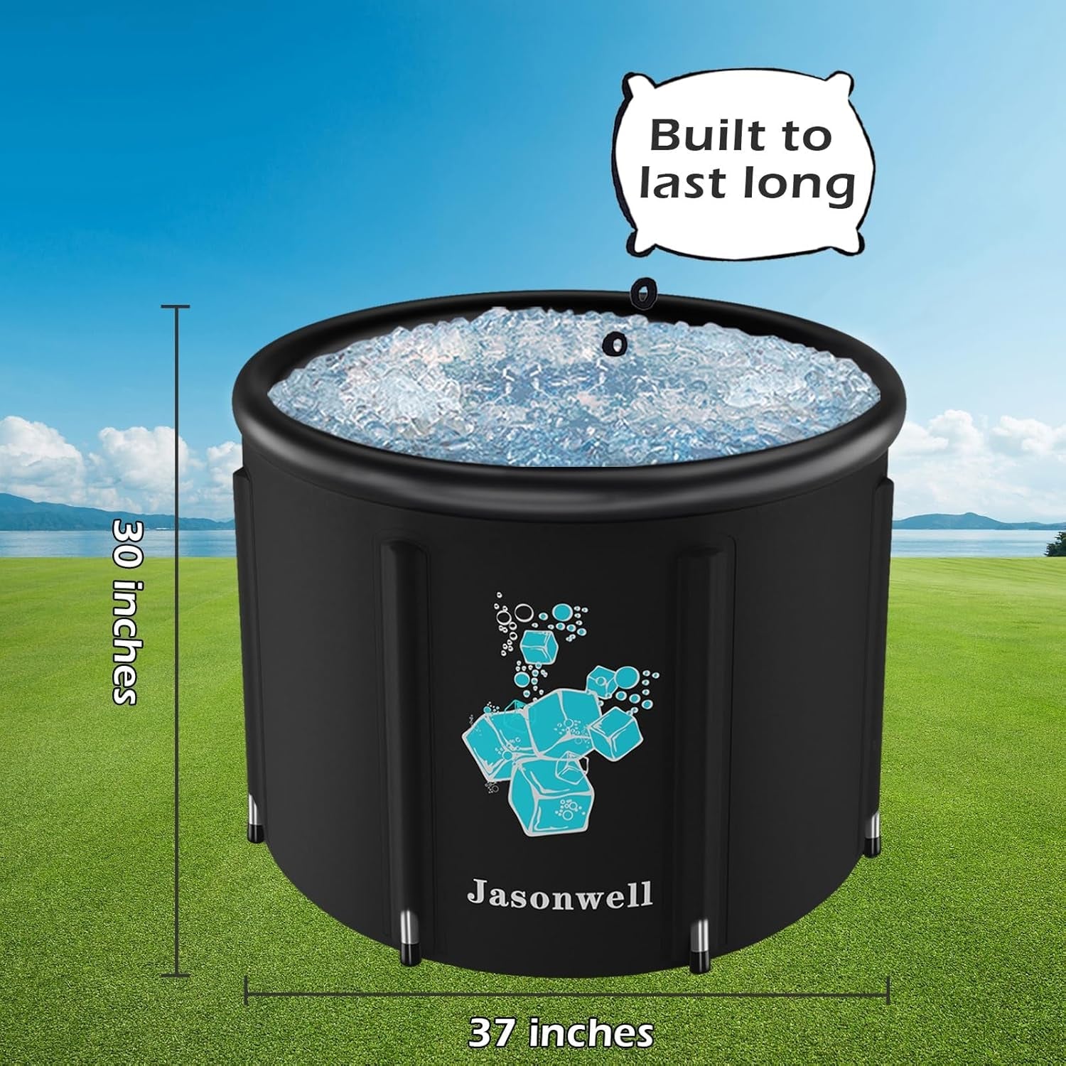 Dimensions of the Jasonwell Ice Bath Tub.