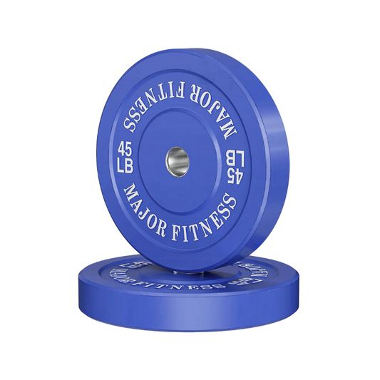 45 LB Pair of Major Fitness Low Bounce Bumper Plates Olympic Weight Plates 
