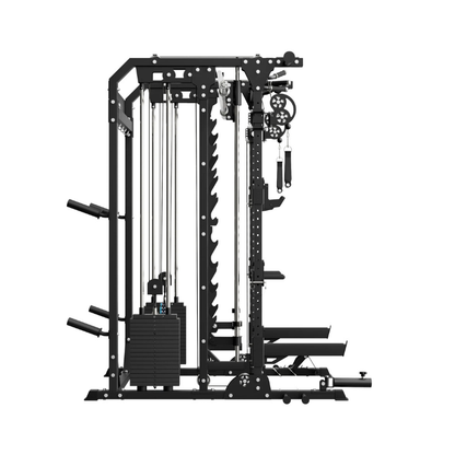 MAJOR FITNESS B52 All-in-One Home Gym Smith Machine (Tactical Black) Side View