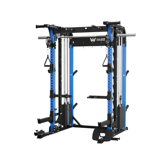MAJOR FITNESS B52 All-in-One Home Gym Smith Machine (Patriot Blue) Front View