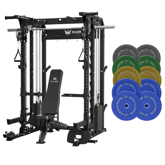 MAJOR FITNESS B52 All-in-One Home Gym Smith Machine Bundle (Tactical Black) Main View