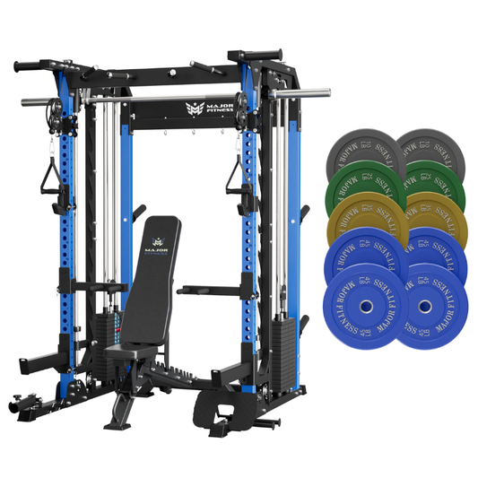 MAJOR FITNESS B52 All-in-One Home Gym Smith Machine Bundle (Patriot Blue) Main View