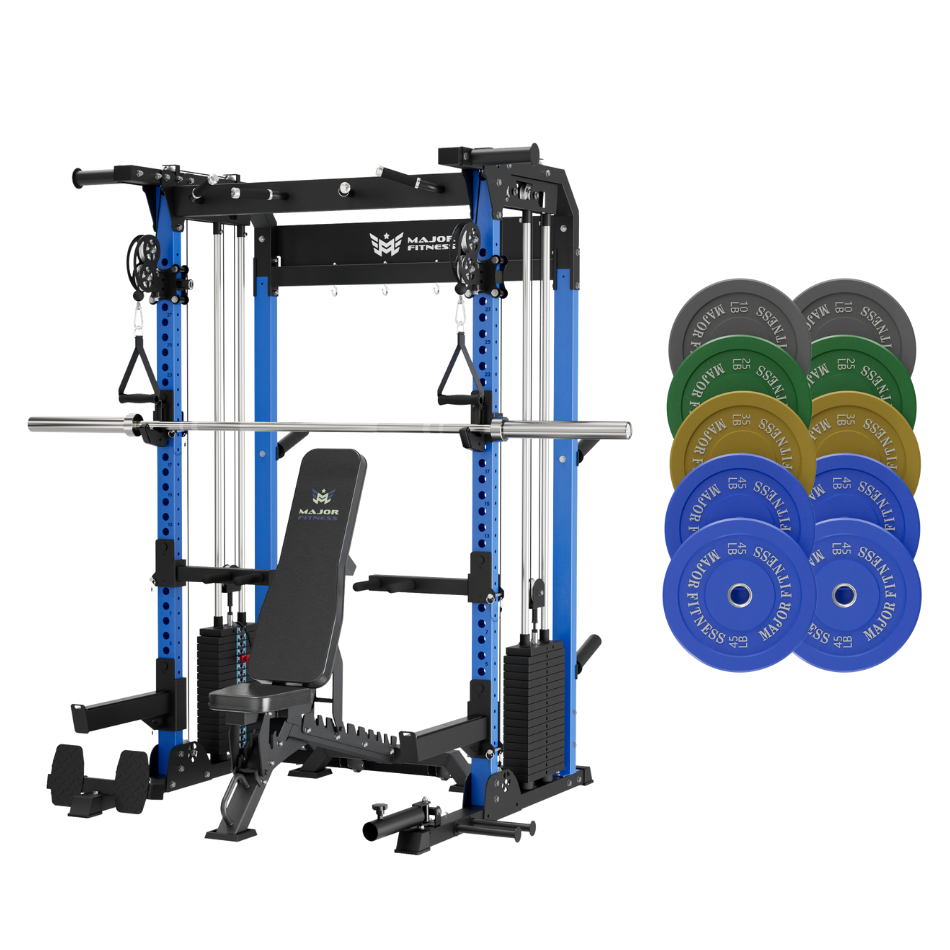 MAJOR FITNESS F22 All-in-One Home Gym Power Rack Bundle (Patriot Blue) Main View