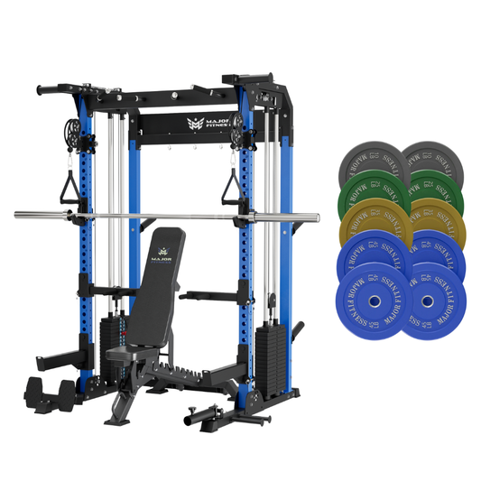 MAJOR FITNESS F22 All-in-One Home Gym Power Rack Bundle (Patriot Blue) Main View