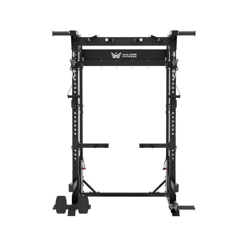 Major Fitness F22 Pro All-In-One Power Rack Home Gym (Tactical Black) Front View