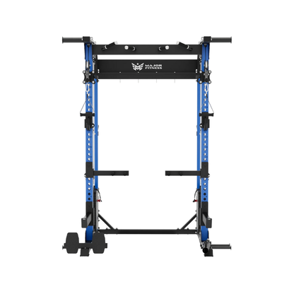 Major Fitness F22 Pro All-In-One Power Rack Home Gym (Patriot Blue) Front View