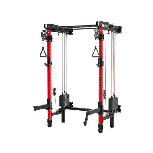 MAJOR FITNESS F35 All-in-One Wall Mount Folding Power Rack Home Gym (Combat Red) Main View