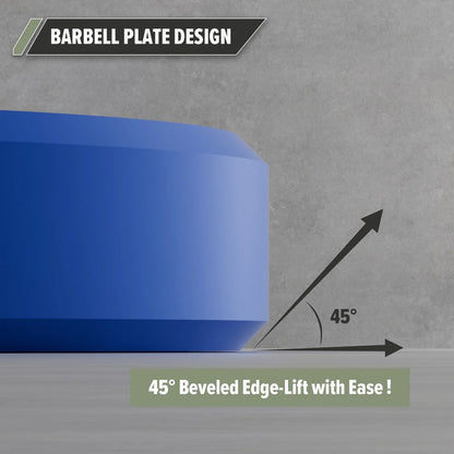 Major Fitness Color Grip Low Bounce Bumper Plates Olympic Weight Plates - 35LB Pair