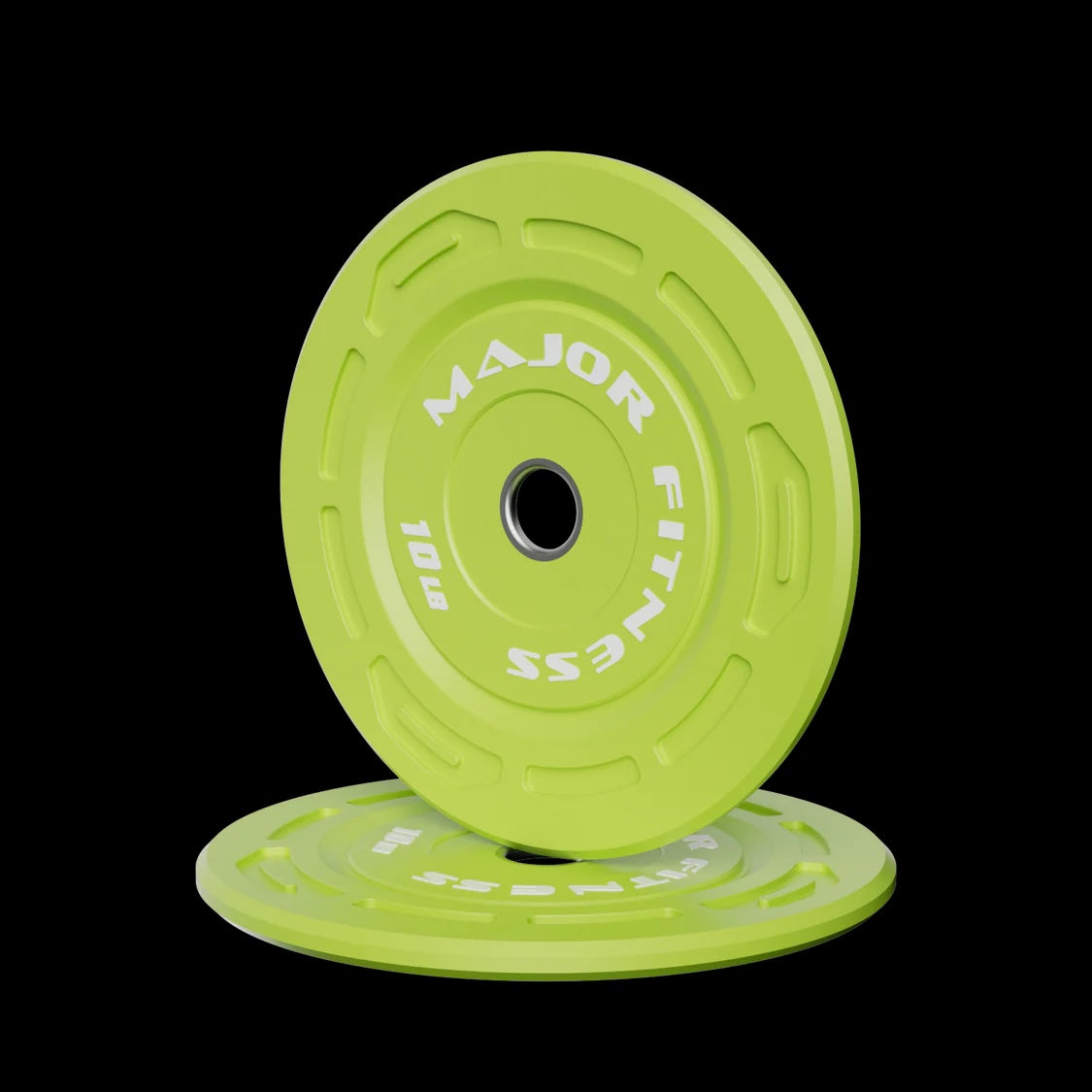 Major Fitness Color Grip Low Bounce Bumper Plates Olympic Weight Plates - 70LB Set (2 x 10LB, 2 x 25LB)