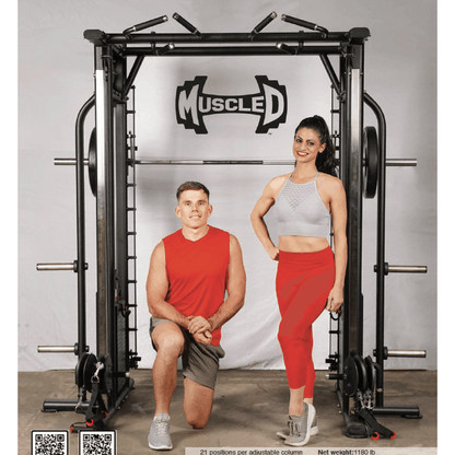 Counterbalance Olympic Smith bar and safety catches on DAP/Smith machine