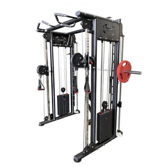 Muscle D Fitness DAP/Smith Machine Combo full view in home gym