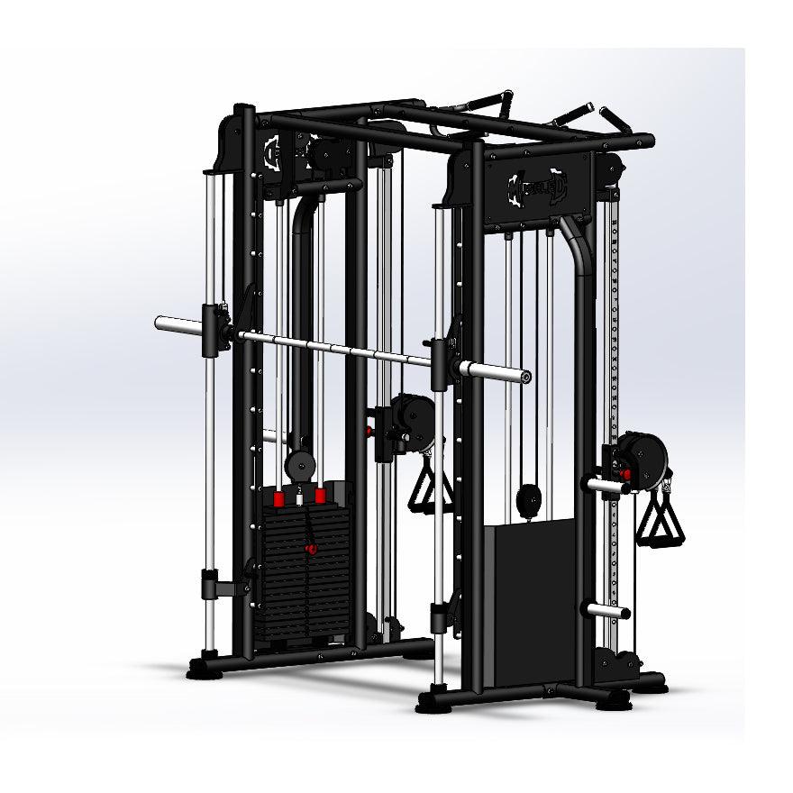 Counterbalance Olympic Smith bar and safety catches on DAP/Smith machine