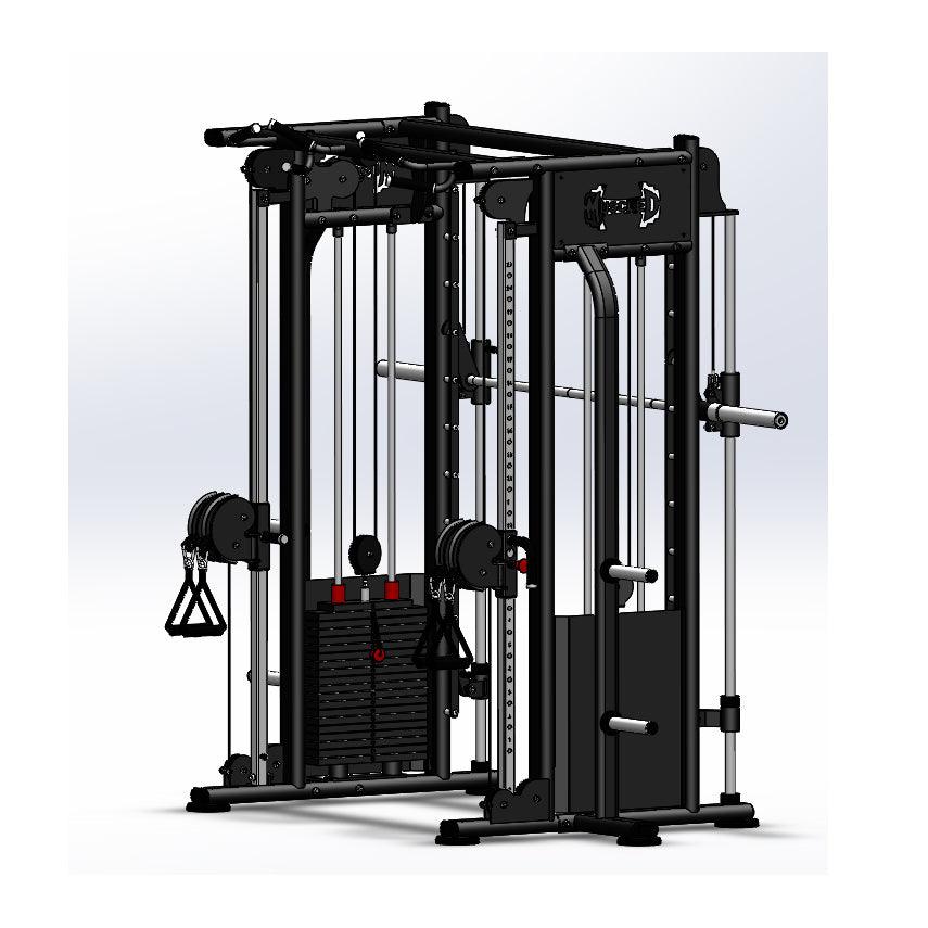 Muscle D Fitness DAP/Smith Machine Combo side view
