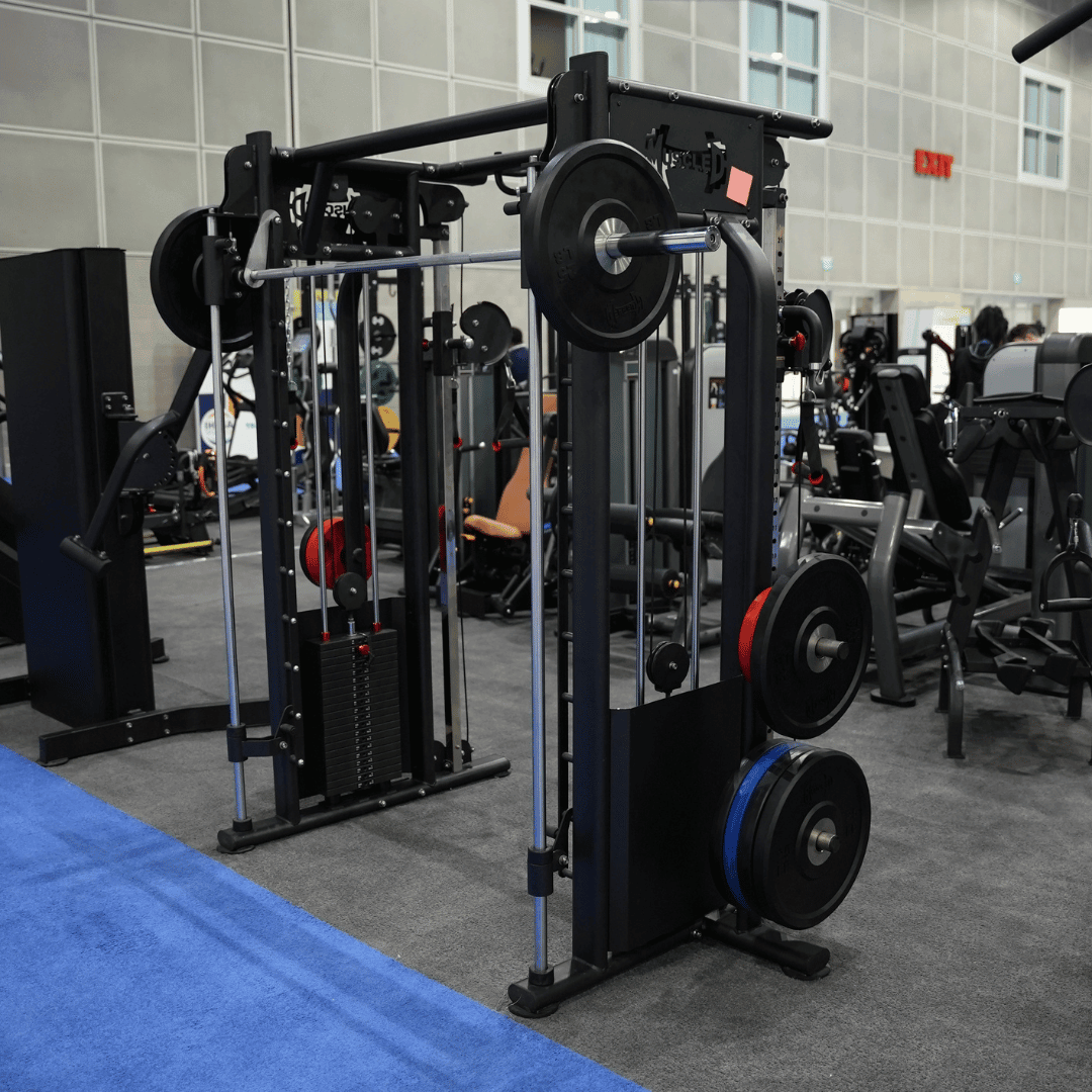 Muscle D Fitness DAP/Smith Machine Combo full view in a gym