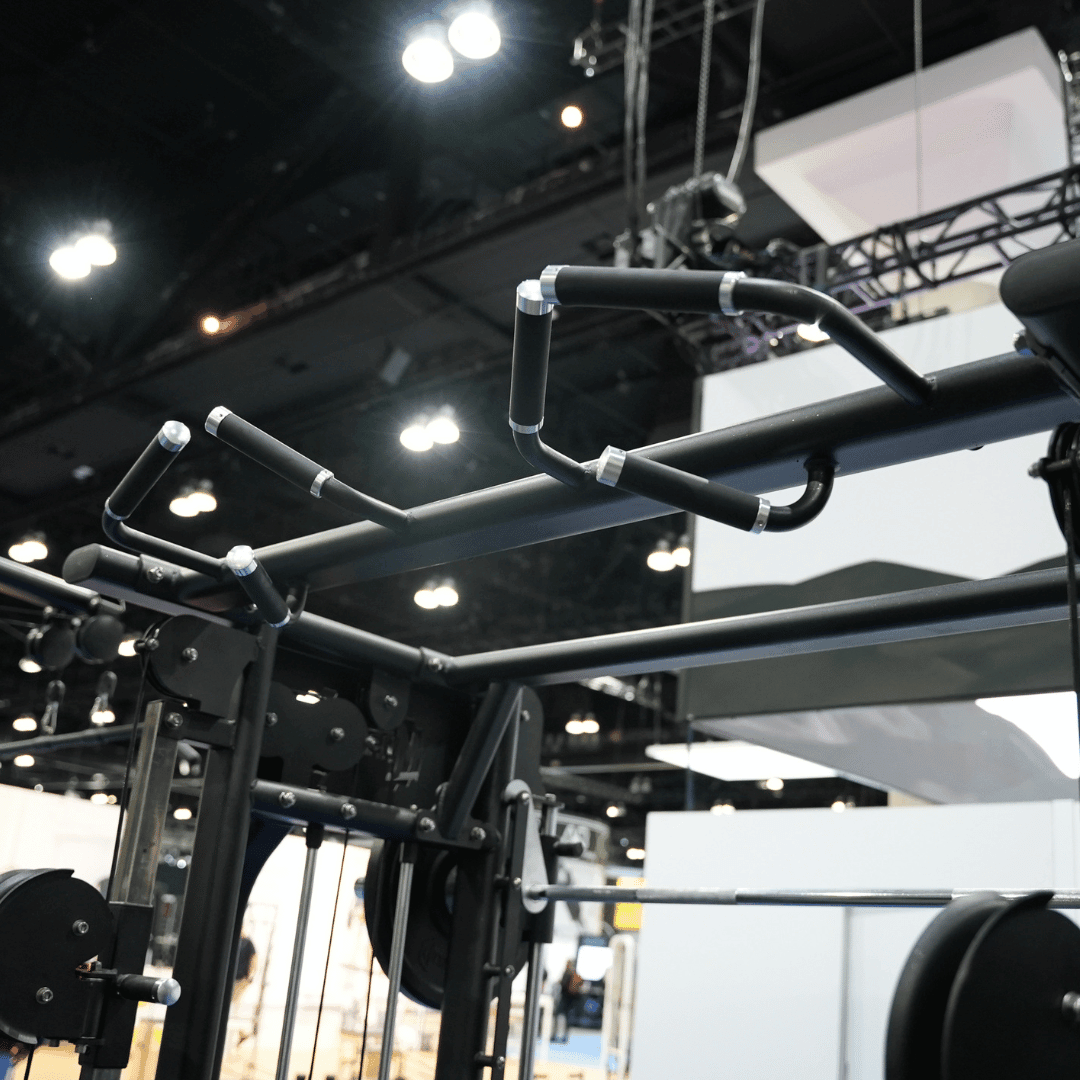 Built-in multi-grip pull-up station on Muscle D combo machine