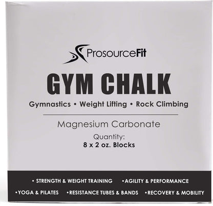 ProsourceFit 1lb Gym Chalk – Set of 8 magnesium carbonate blocks for weightlifting, gymnastics, and climbing
