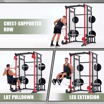 Major Fitness Rack-Mounted Leg Extension Attachment – Adjustable Leg Extension & Lat Pulldown Seat for Power Rack & Smith Machine