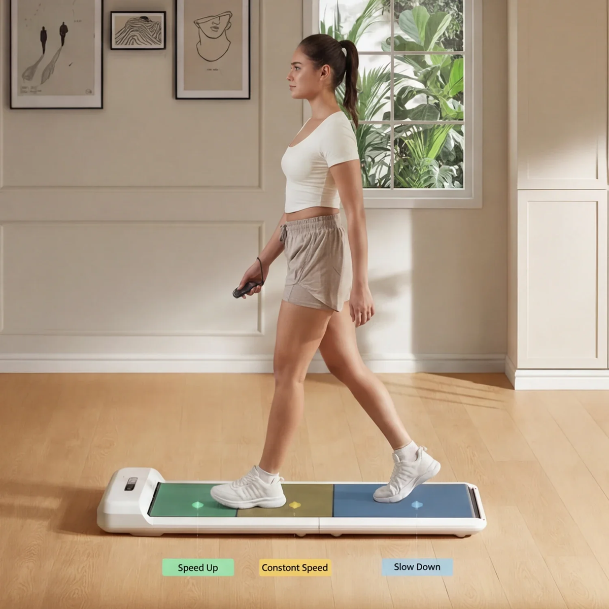 WalkingPad C2 Foldable Walking Treadmill - Under Desk Walking Pad, 3 HP Quiet Brushless Motor, Smart Speed Control, Home Office