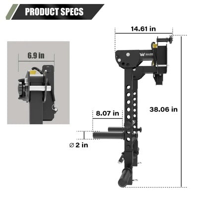 Major Fitness Lever Arms Attachment – Plate-Loaded Jammer Arms for Power Rack & Smith Machine, Adjustable Rack Lever Arms Strength Trainer