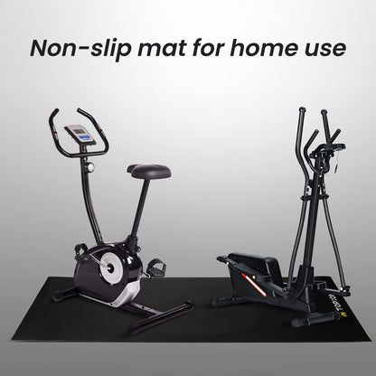 Topiom non-slip fitness mat in home gym for exercise equipment