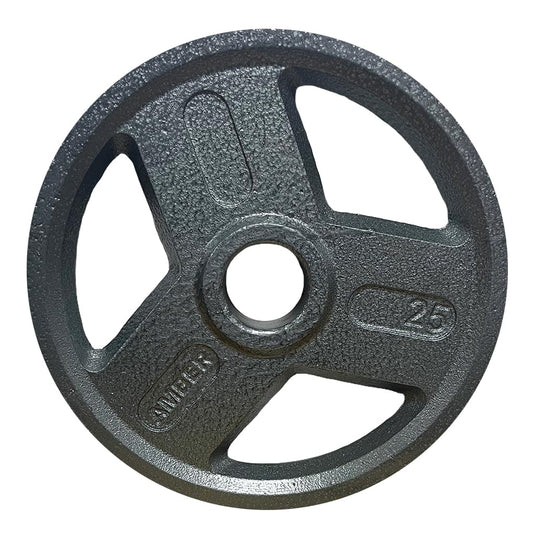 Tri-Grip Olympic Weight Plates Set – Heavy-duty cast iron plates with 2-inch holes for barbells.