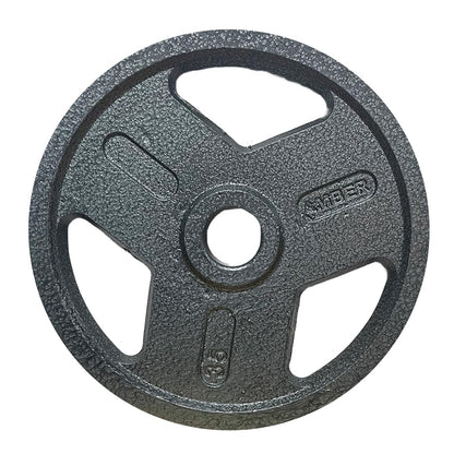 Tri-Grip Olympic Weight Plates Set – Heavy-duty cast iron plates with 2-inch holes for barbells.