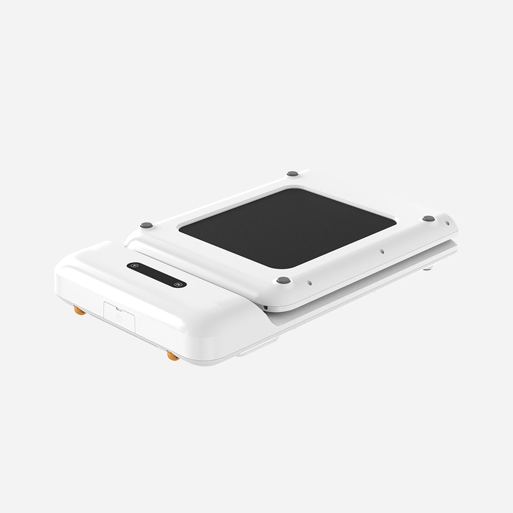 Folded view of white WalkingPad C2 treadmill